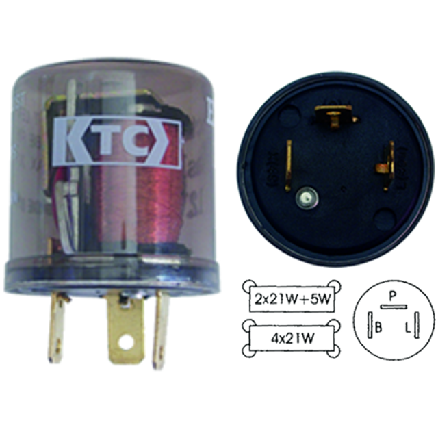 ELEVADOR FLASHER 12V 3P (KTC) 214-002