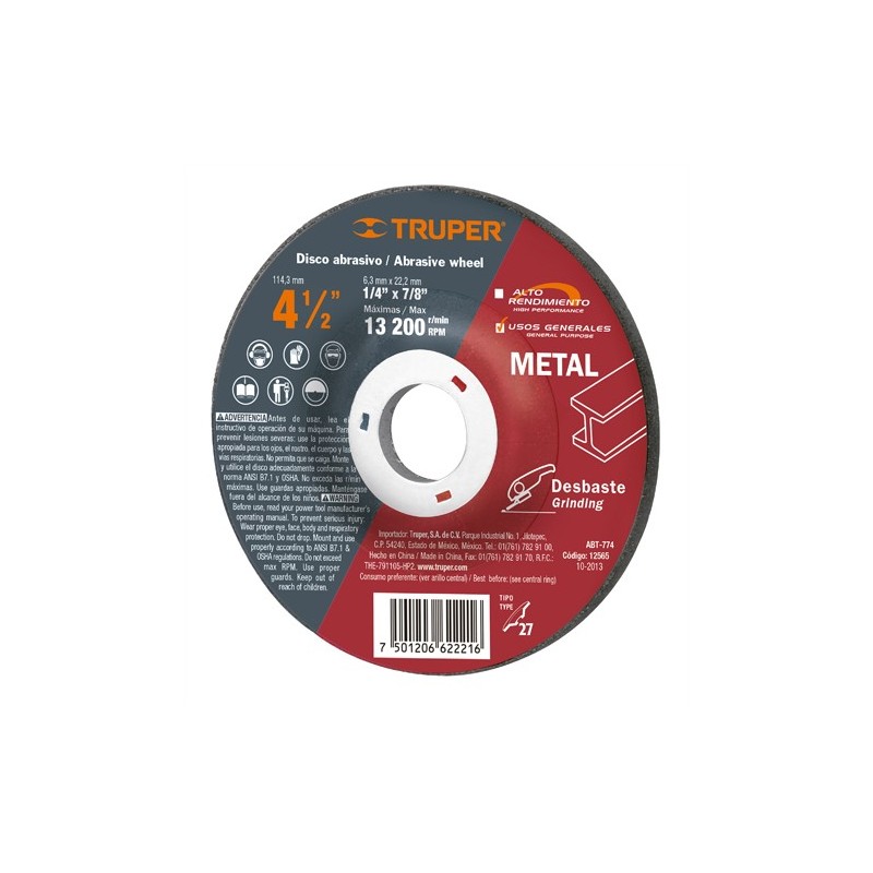 P1-24-D11 DISCO PULIR 4 1/2 TRUPER 12565