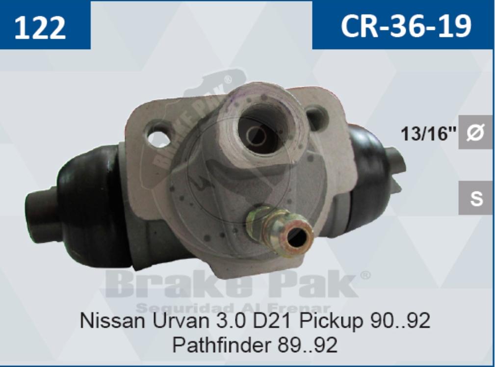 P1-6-G4 CILINDRO FRENO URVAN 3.0 D22 R-L 720057