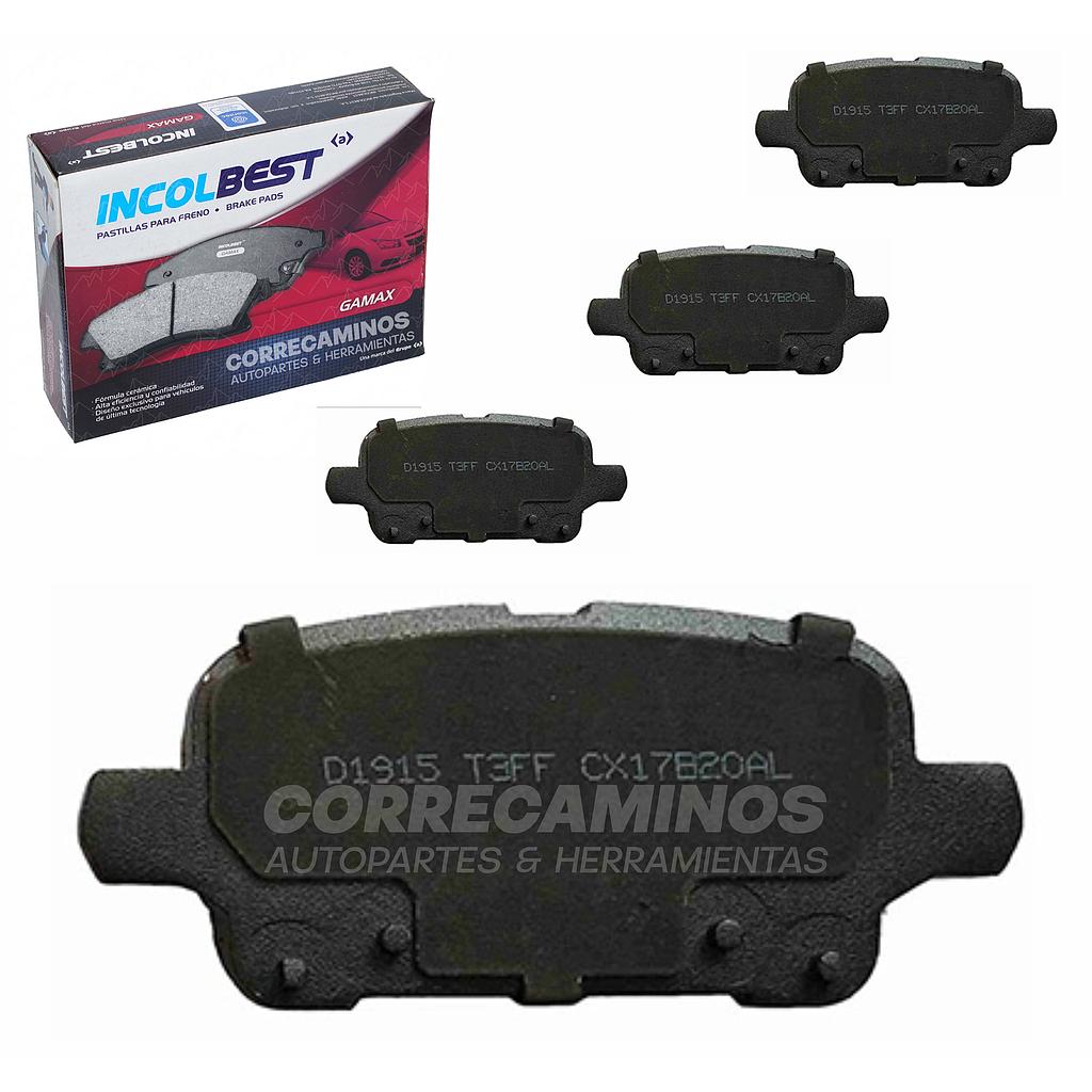 PASTILLAS CRUZE TURBO EQUINOX 17&gt; TRASERAS (GAMAX) 9085