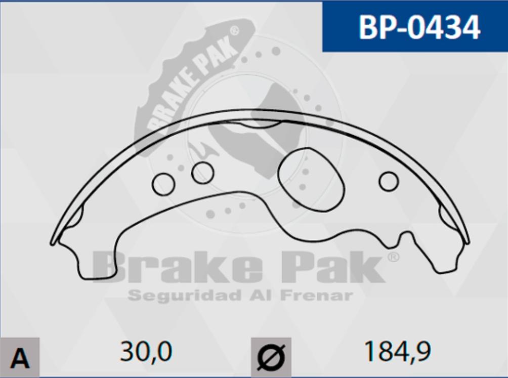 P3-16-H1 ZAPATAS FIAT PREMIO UNO BP BP-0434