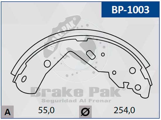 P3-42-D1 ZAPATAS BT50 4X2 B2.2 RANGER ALASKAN (BRAKE PAK) BP-1003&lt;