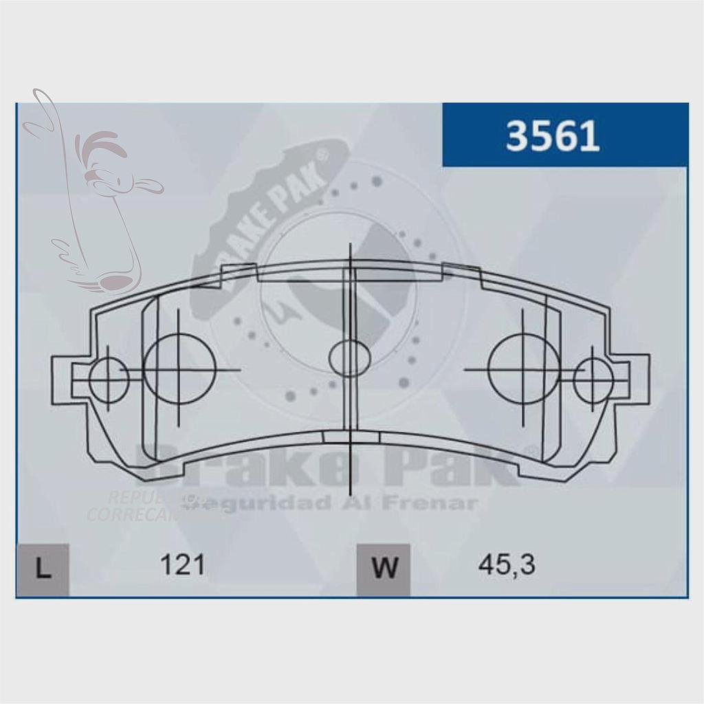 PASTILLAS PATROL Y61 GRX TRASERAS (BRAKE PAK) 3561