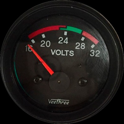 MEDIDOR RELOJ VOLTIMETRO 24V (veethree) 16882