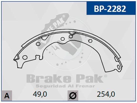 P4 ZAPATAS FRENO HILUX 4X2 BP-2282