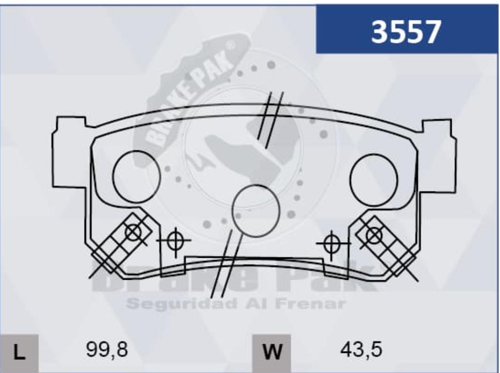 PASTILLAS FRENO SANG YONG MUSO REXTON TRASERAS (BRAKE PAK) 3557