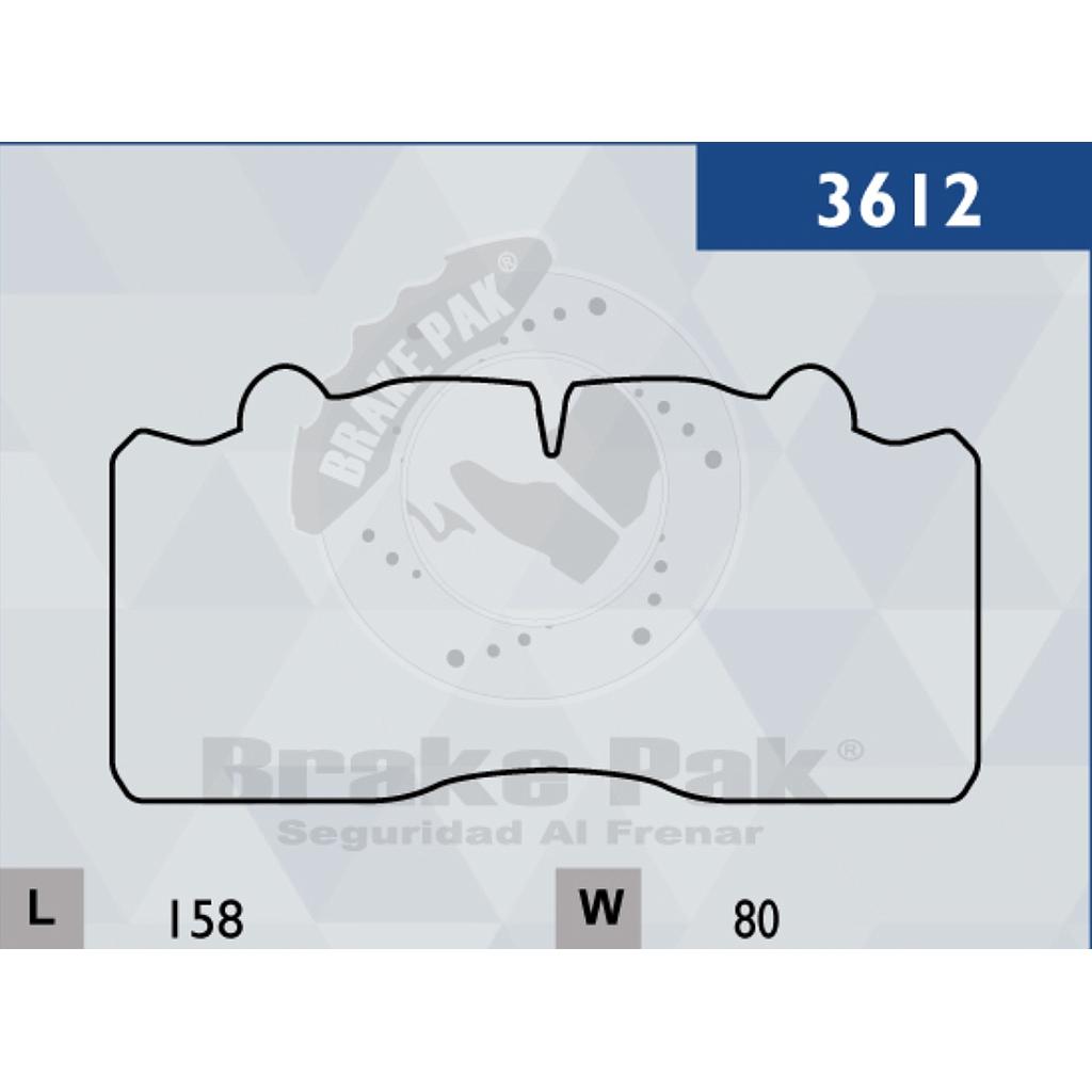 PASTILLAS FOTON AUMARK JAC 1048 (BRAKE PAK) 3612&lt;