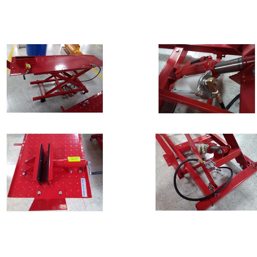 MESA ELEVADORA PARA MOTOS 1 TONELADA NEUMATICA