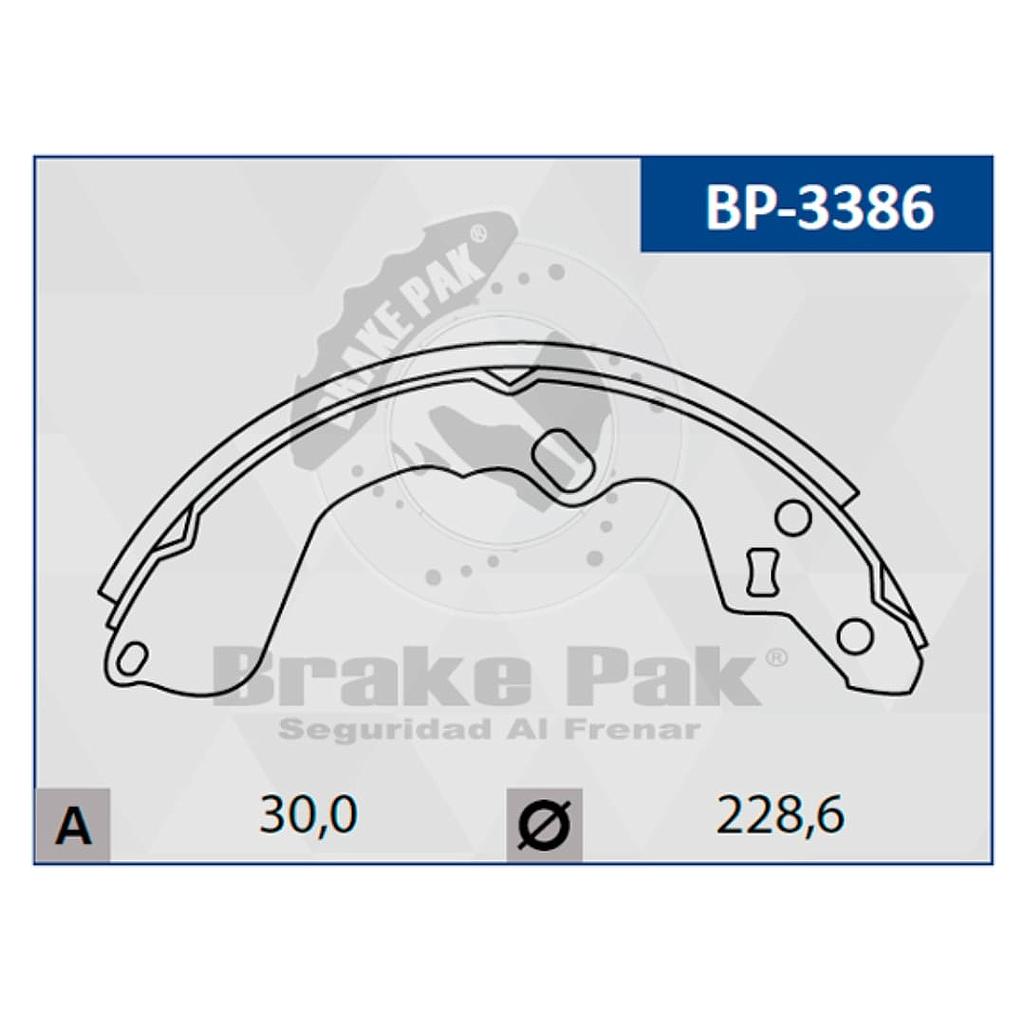 P3-39-F1 ZAPATAS KIA CARENS MILENIO (BRAKE PAK) BP-3386