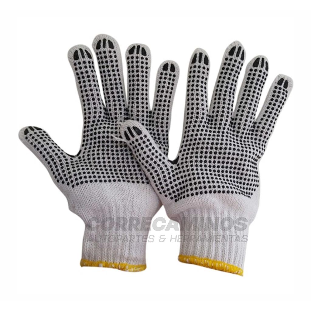GUANTES HILAZA PUNTO NEGRO