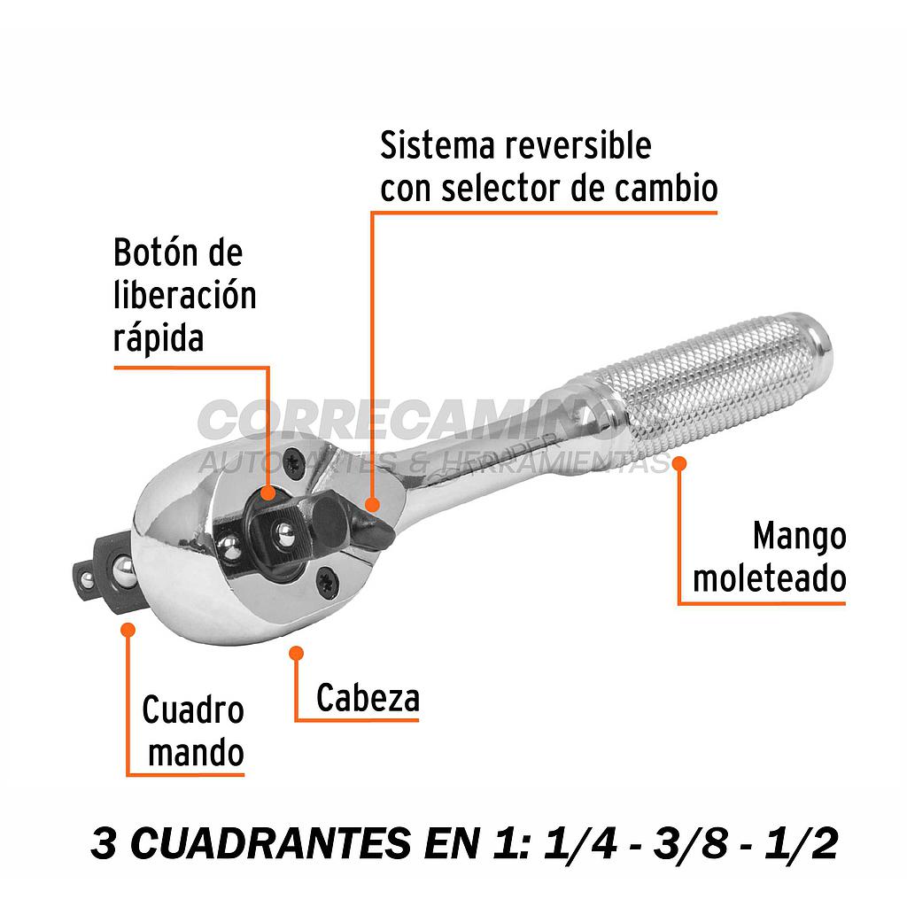 RATCHET TRIPLE CUADRANTE 1/4 3/8 1/2 13649
