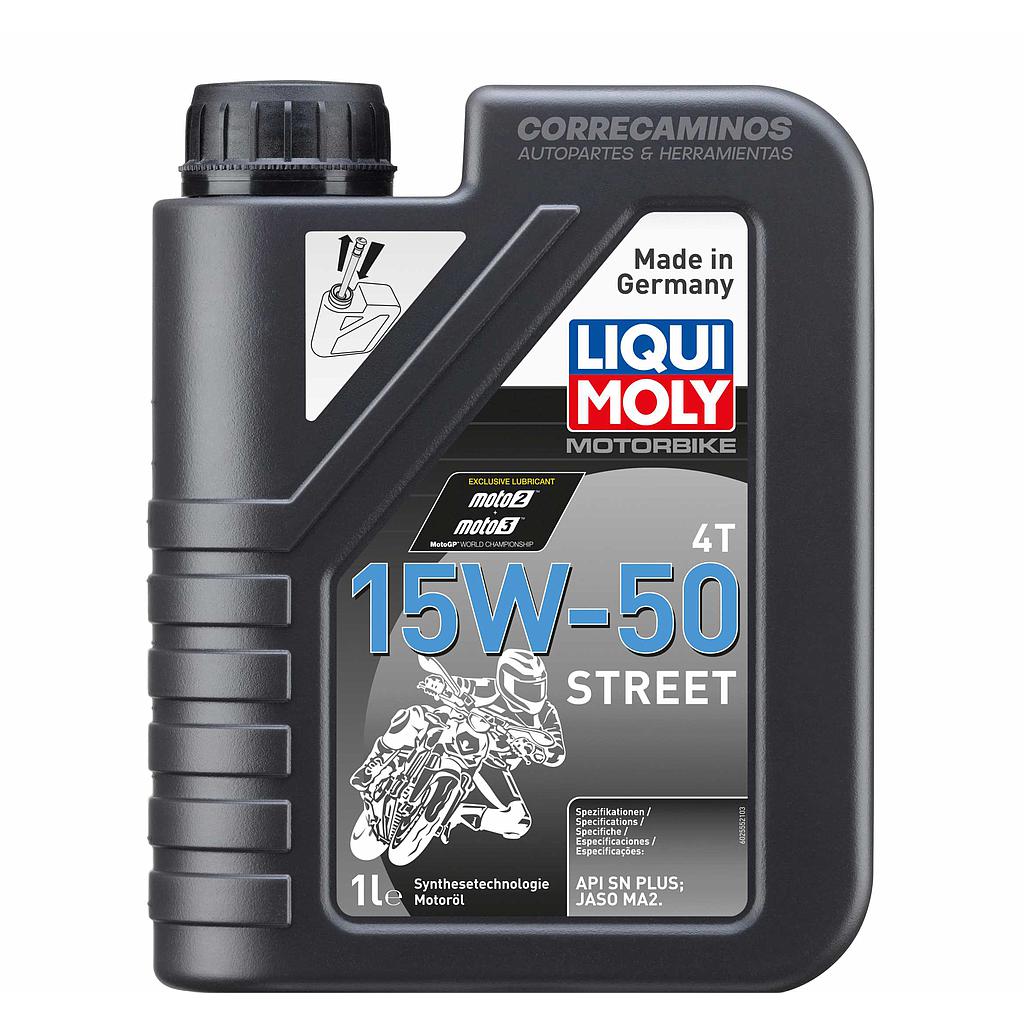 P4-14-D6 ACEITE MOTOR MOTO STREET 15W50 (LIQUI MOLY) 2555