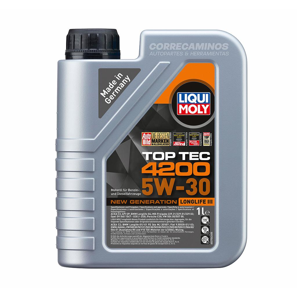 P4-14-B2 ACEITE 5W30 TOP TEC (LIQUI MOLY) 1L 8972