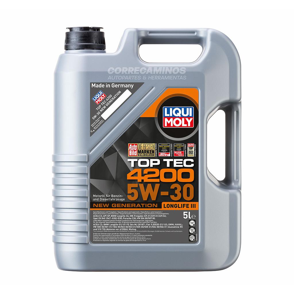 P4-21-C1 ACEITE 5W30 TOP TEC (LIQUI MOLY) GALON 5L 8973