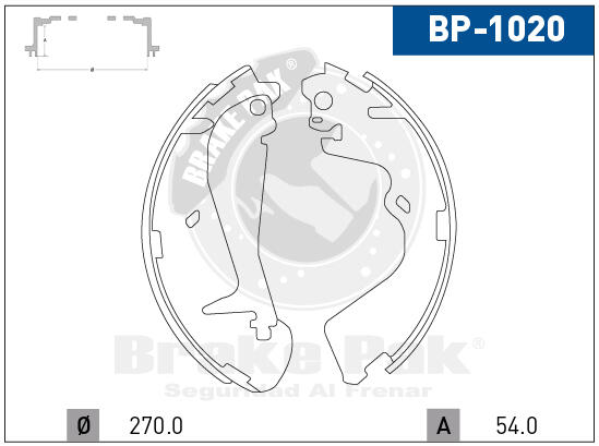 P4-30-F1 ZAPATAS FRENO HYUNDAI H100 PORTER (BRAKE PAK) BP-1020