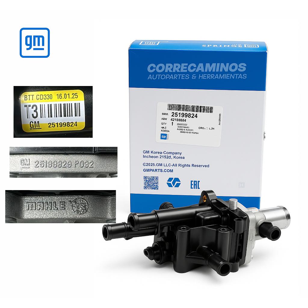 P4-18-C5 TERMOSTATO CHEVROLET SONIC TRACKER CRUZE COMPLETO (GM) 25199824<