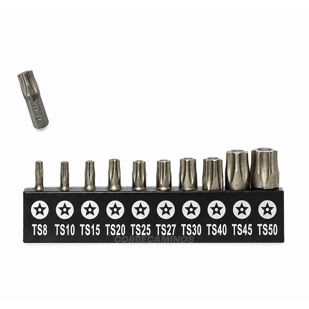 # KIT COPAS PUNTAS TORX (SEGURIDAD) JC-10